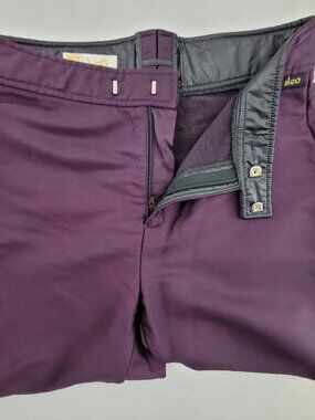 Vintage 80s Ski Pants Women’s 12 Purple Stirrup Wool Blend made in USA Snowboard
